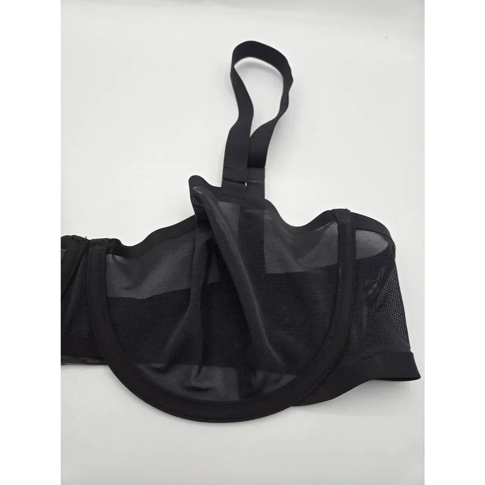 Cuup Bra Size 36D The Balconette Bra Black Underwire